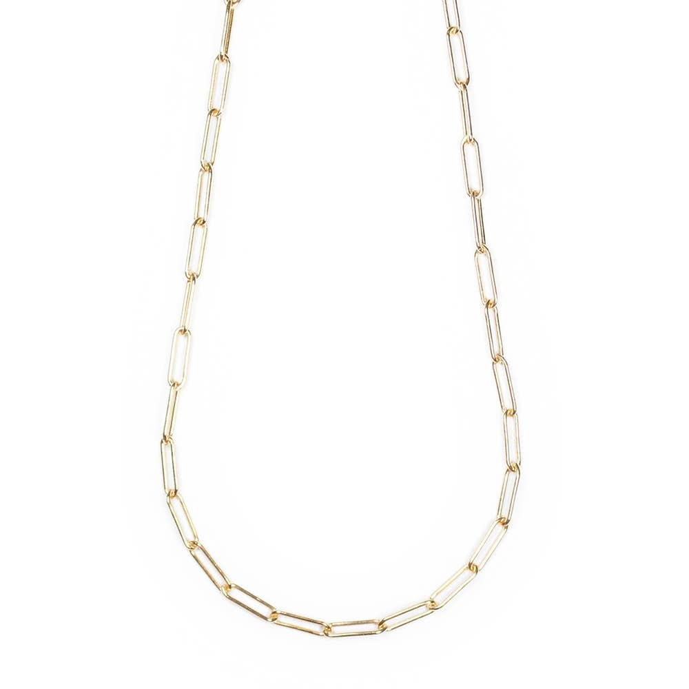 REMOVED BRAND - Wholesale Link & Chain Necklace - Gold Large Paperclip Signature Necklace0