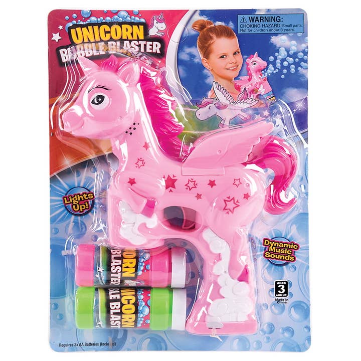 La Luna Bella - Toys - Venta al por mayor Juguete tradicional - Niños - Juguetes infantiles UNICORN BUBBLE BLASTER LLB DE 7 PULGADAS CON LUZ Y SONIDO2