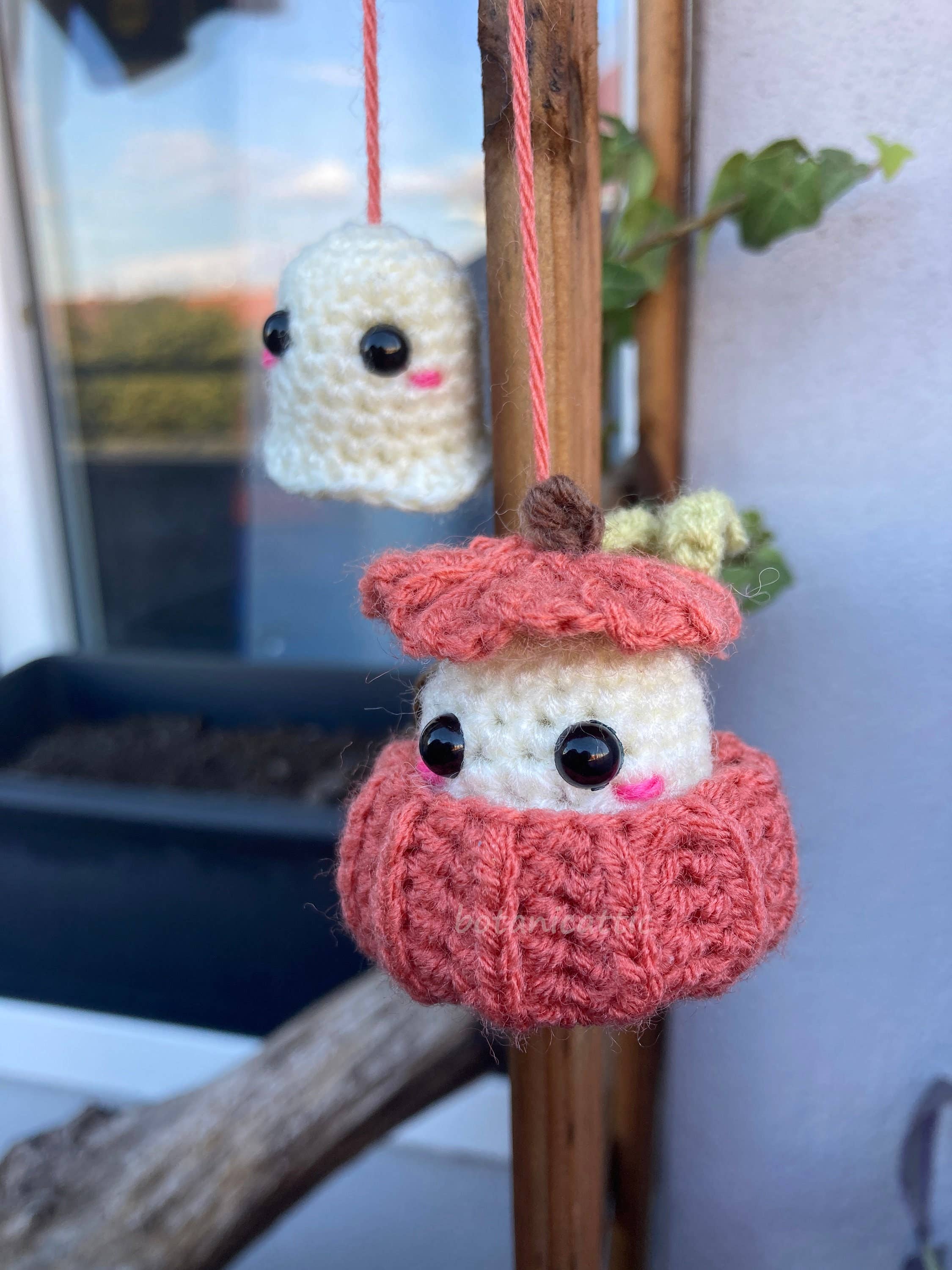 Anh2 LTD – Großhandel Tischdeko – Gruselige Halloween-Autohängedeko häkeln, Kürbis, Geist häkeln0