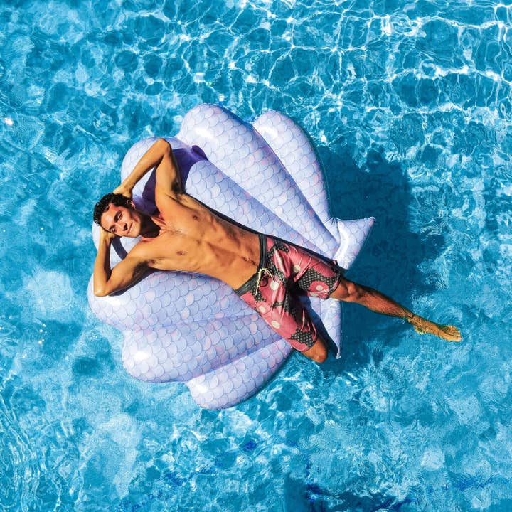 PoolCandy - Wholesale Inflatables - Mermaid Print Oyster Shell Pool Float PoolCandy