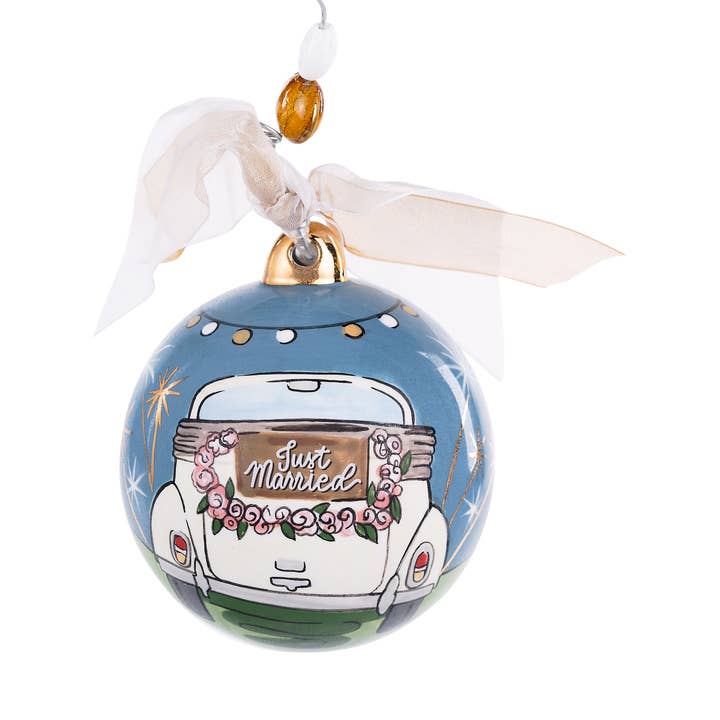 Glory Haus - Wholesale Ornament - Just Married Sparklers Holiday Ornament