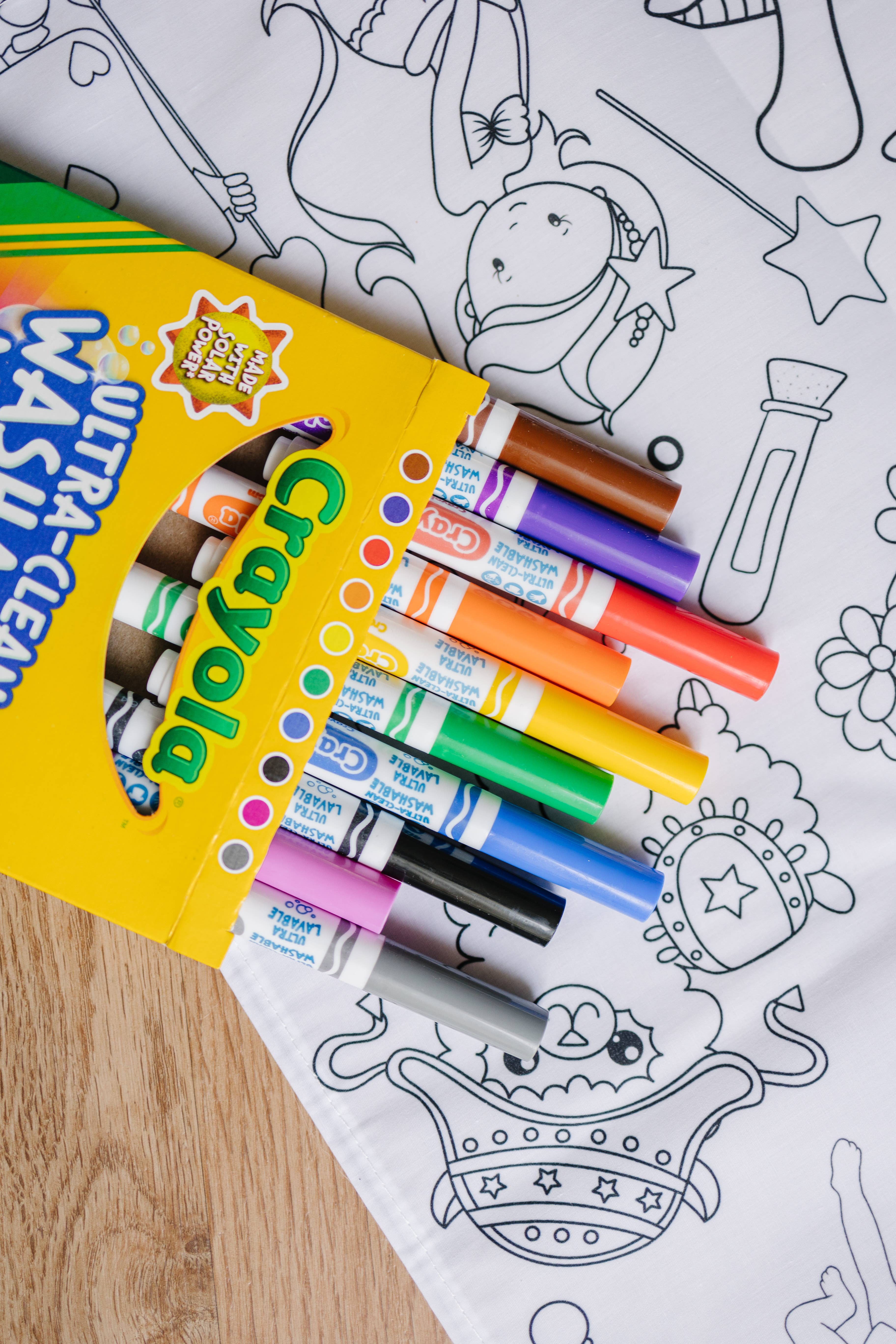 Artistic Chaos Ink - Wholesale Coloring Tablecloth - Kids & Baby - Thanksgiving Coloring Fabric Tablecloth - Wash and Reuse6