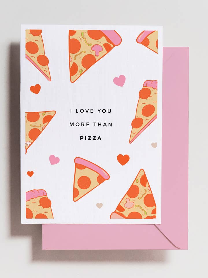 Carte d'amour Pizza pour la vente par Haven Print Co.