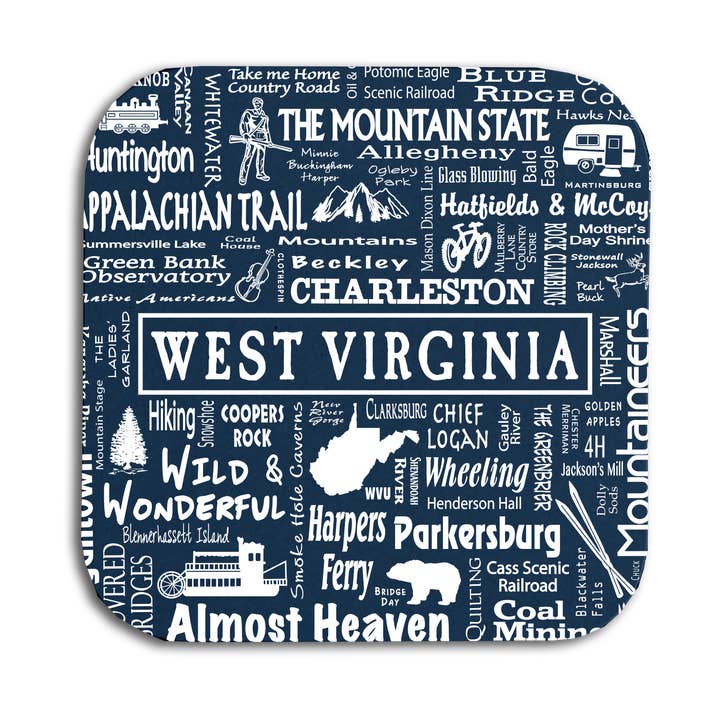West Virginia Destination Coaster - Where Life Takes You for wholesale by The Buffalo Works