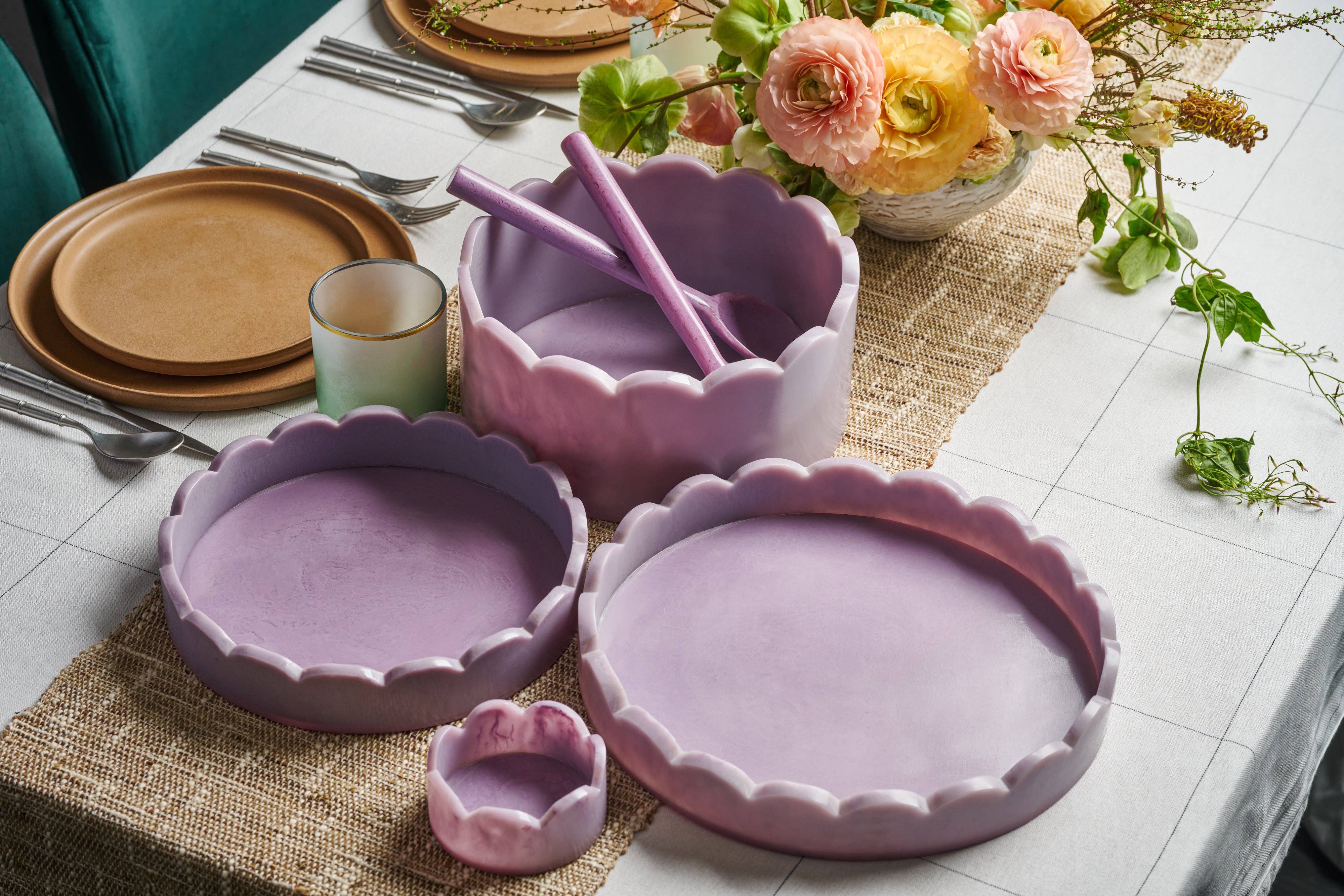 Lainy Home – Engroshandel Pyntetallerken/skål – Skål i bølget harpiks 10'' x 4,5''4