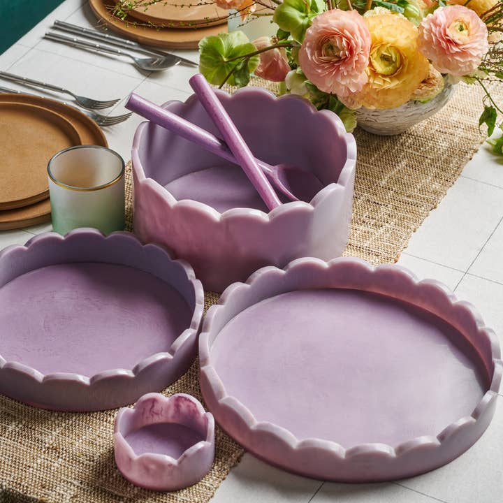 Lainy Home – Engroshandel Pyntetallerken/skål – Skål i bølget harpiks 10'' x 4,5''4