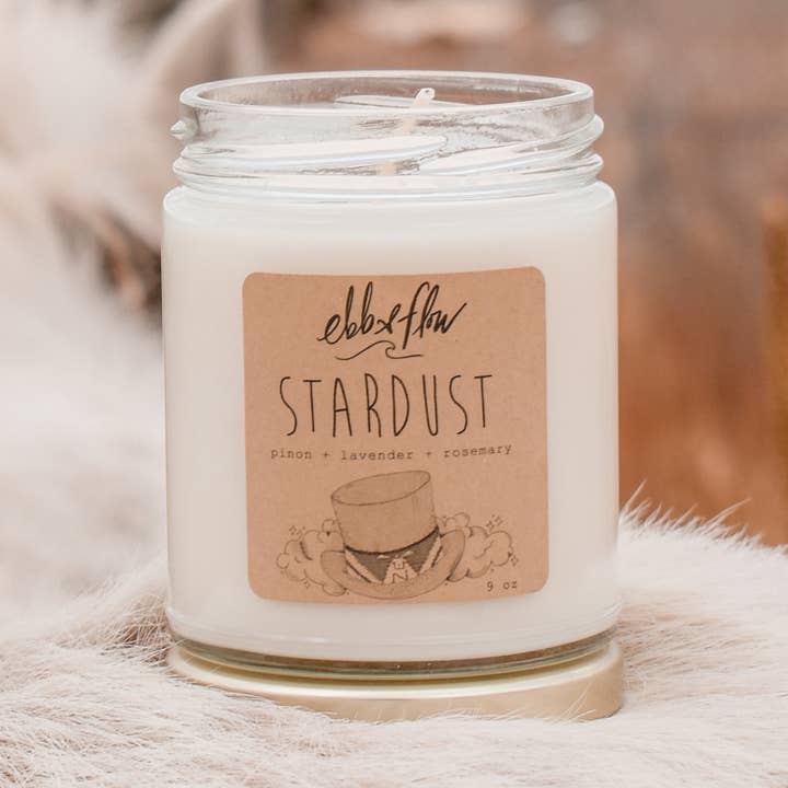 Ebb & Flow - Vente Bougie en bocal - Stardust - Bougie en cire de soja naturelle avec cyprès x lavande x romarin0