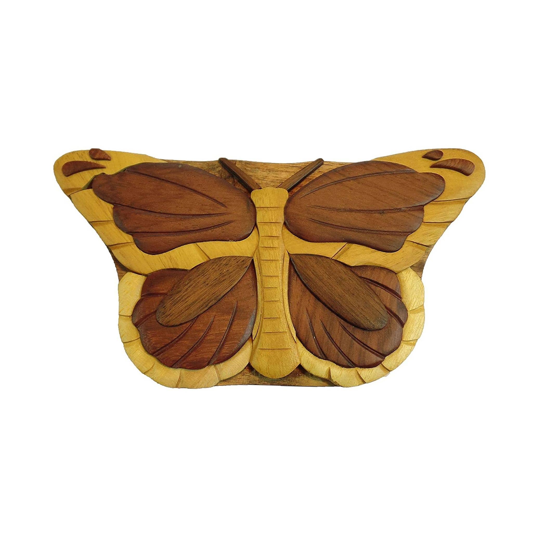 Carver Dan's – wholesale Decorative box – Wild Butterfly - Carver Dan's, hand-crafted gift box.
2