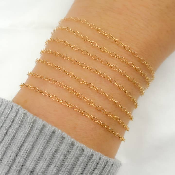 1212GF. Corrente de Cabo Revestida a Ouro 14K por atacado de Tresor Jewelry Inc.