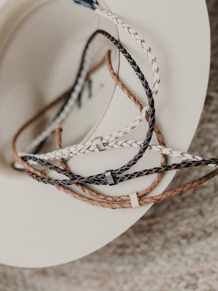 Genuine Leather Braided Hat Band for wholesale by WEST VON