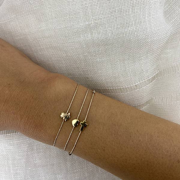 Pulsera MINI MOI con mini medalla bañada en oro o rosa oro, plata 925 para venta al por mayor de Sophie Deschamps Bijoux