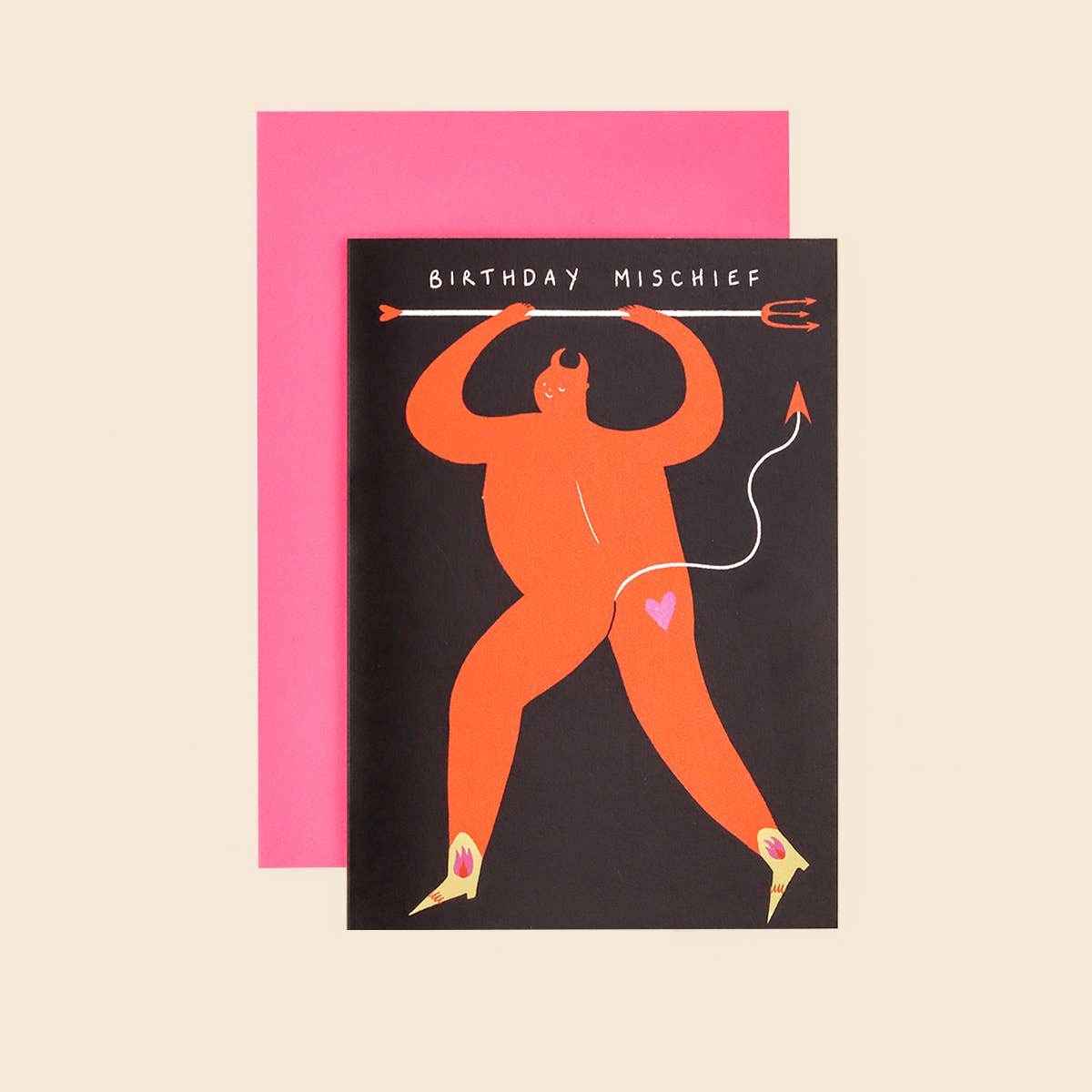 Little Black Cat Illustrated Goods - Vendita all'ingrosso Biglietti di auguri - Biglietto di Compleanno Malizioso | Cartolina Spiritosa | Compleanno Birichino | A61