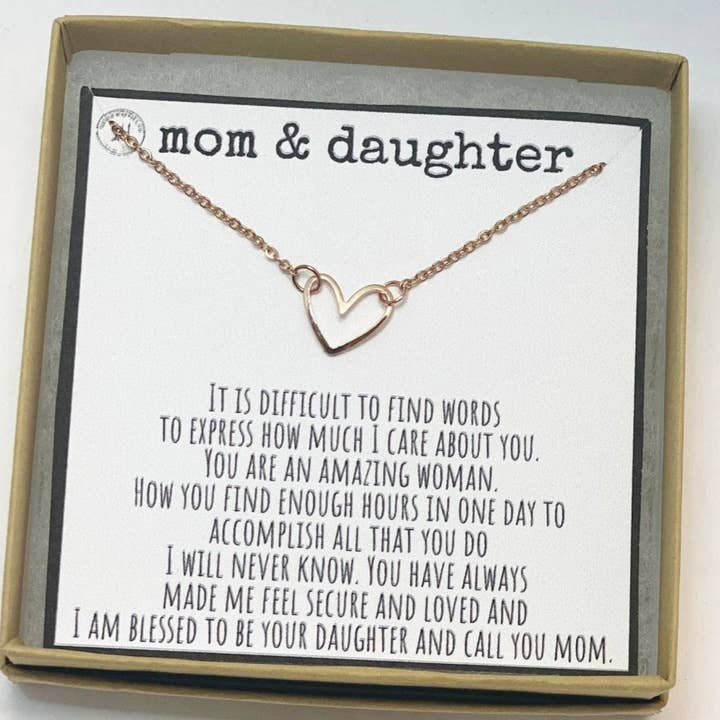 Little Happies Co - Wholesale Pendant/Charm Necklace - For mom, Mother Day gift, To my mom, Mom gift from daughter, Mom jewelry gift, Mother's Day surprise, Card with gift, Mothers necklace