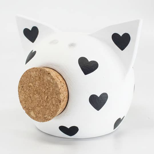 Queen of Hearts | Handmade Ceramic Piggy Bank for wholesale by Golden Pigs