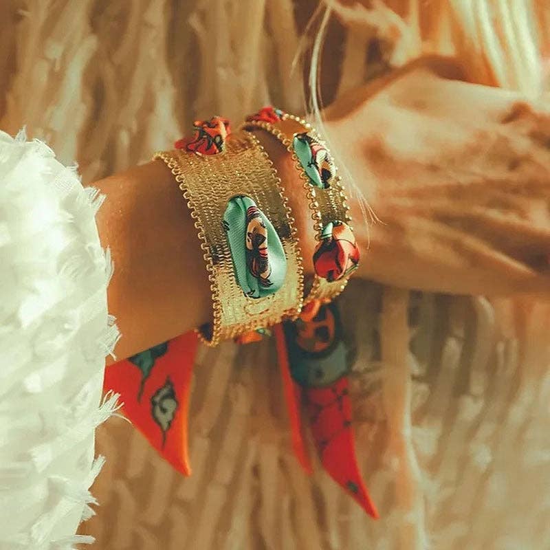 Dipped Shop – Großhandel Manschettenarmband – Vintage Armreif in Mattgold, offen DP25F8059