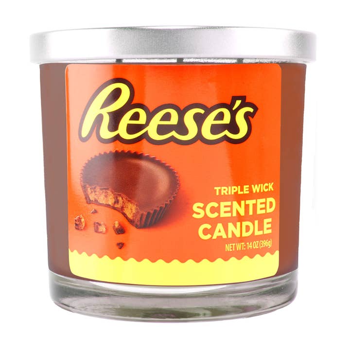Cannatron - Wholesale Jar/Filled Candle - Reese's Peanut Butter Candle - 14oz Triple Wick - 1ct