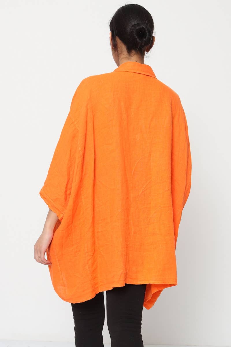 LÉA & LUC - Wholesale Button Down Shirt - Women's - 100% Linen Shirt REF. 285811