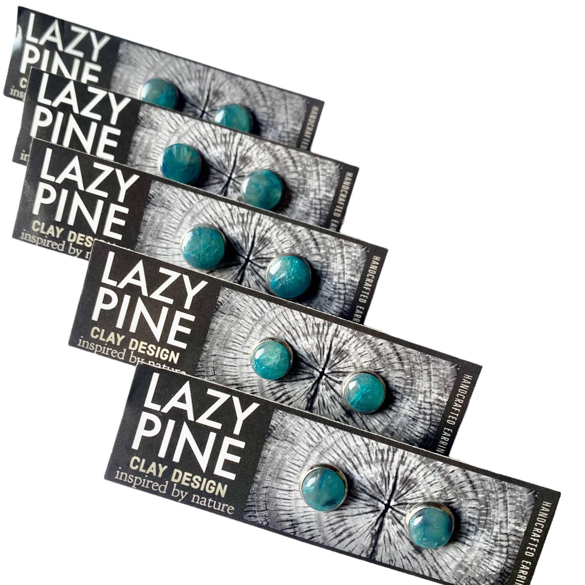 Lazy Pine Clay Design - Wholesale Jewelry Set - Lush Lagoon Framed Stud Sets1