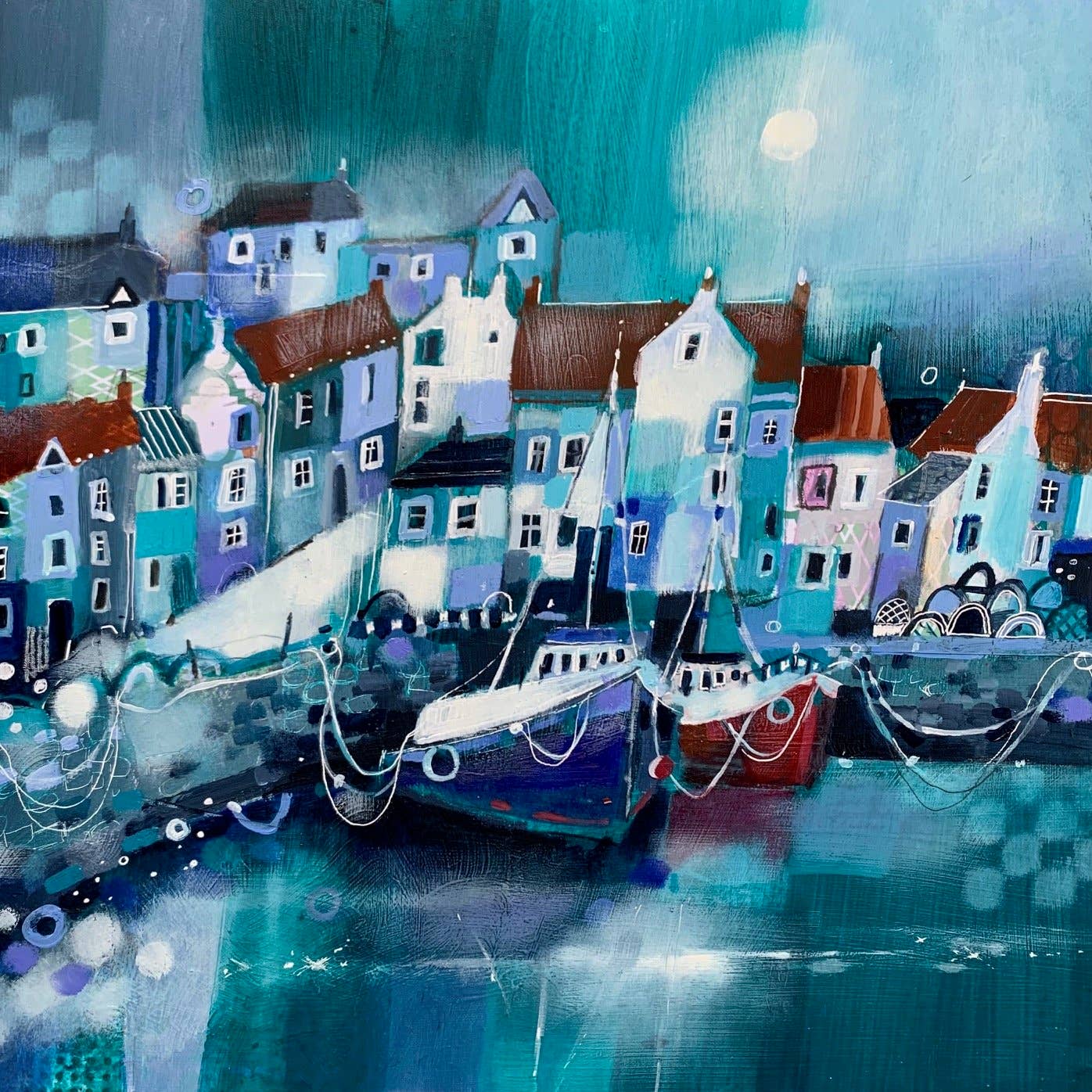 Emma S Davis Artist – wholesale Everyday greeting card – 'Pittenweem'- Art Greeting Card1