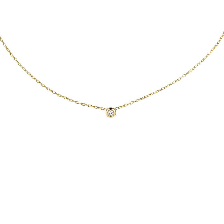 Collar de Piedra Única 'Luz en su Interior' de Illuminess™ en Vermeil de Oro para venta al por mayor de BLOOMTINE | Earth Angel HQ