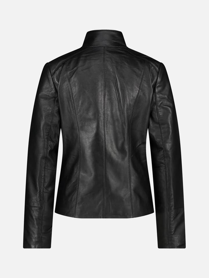 Amsterdam Heritage Leather Belts, Bags, Jackets & Apparel - Wholesale Leather Jacket - Women's - Chicago | Black and Creme Women's Leather Urban Jacket8