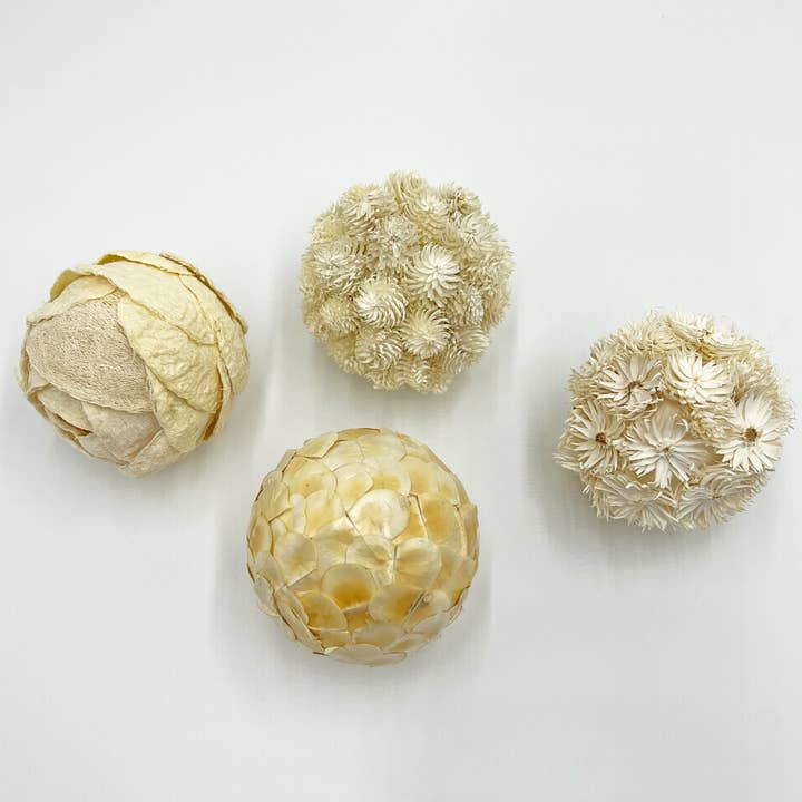 2626 Designs - Wholesale Artificial Plant - Box of 4 Preserved Decorative Conifer Pinecone Topiary Balls