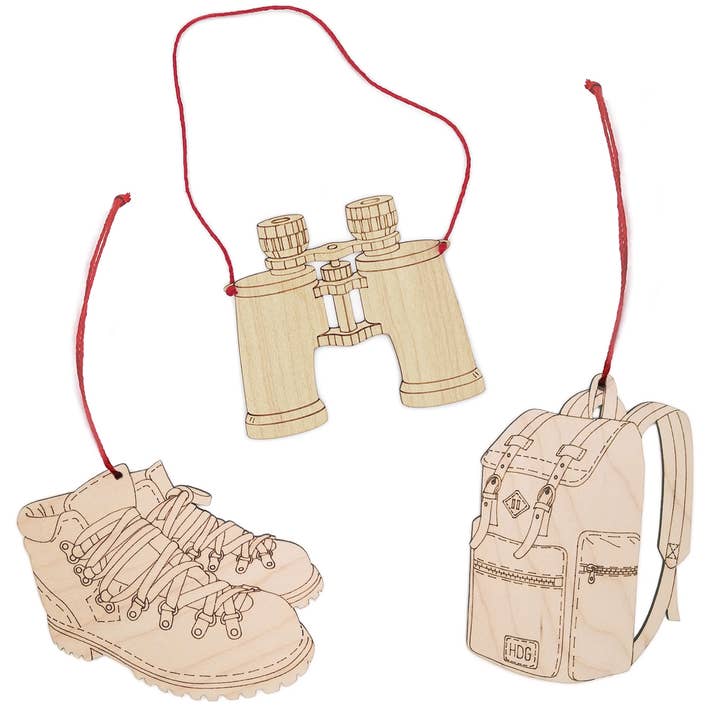 REMOVED BRAND - Wholesale Ornament Set - Hiking Ornaments
