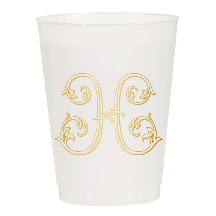 Sip Hip Hooray - Wholesale Disposable Cup - Initial Monogrammed Frosted Cups7