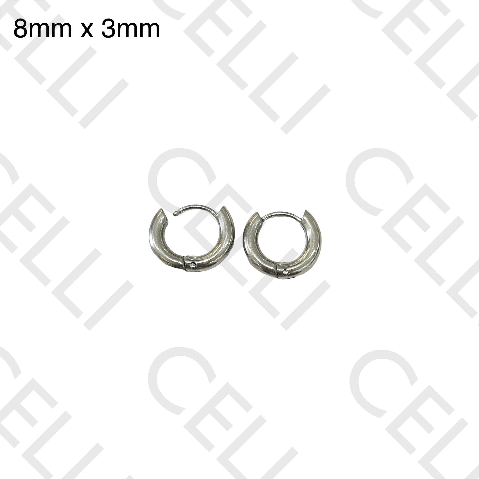 Celli Biju - Wholesale Hoop Earrings - Steel Hoop Earrings - simple 3mm1