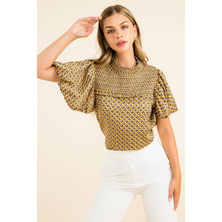 Top con stampa affumicata per la vendita all'ingrosso da parte di THML