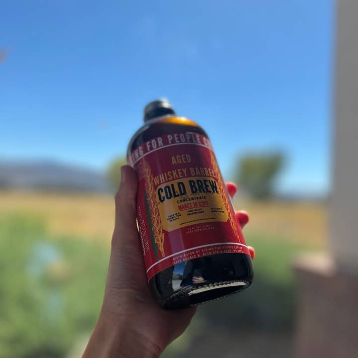 Rising For People Coffee Company - Wholesale Iced Coffee/Cold Brew - Aged Whiskey Barrel Concentrated Cold Brew Coffee3