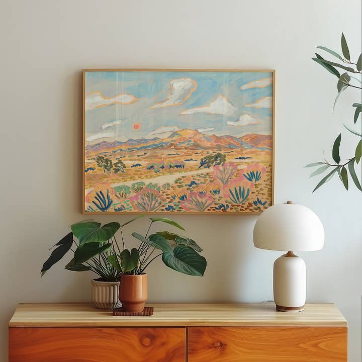 El Baker Art - Wholesale Art Print - Pastel Western Desert Landscape Print