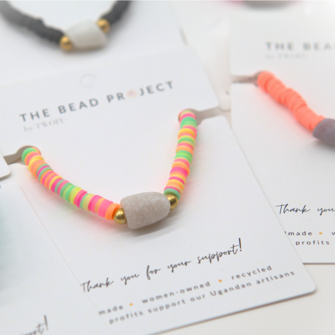 The Bead Project by TWOPU - Wholesale Beaded Bracelet - Vibe Bracelet | Heishi Beads & Recycled Glass Beads3
