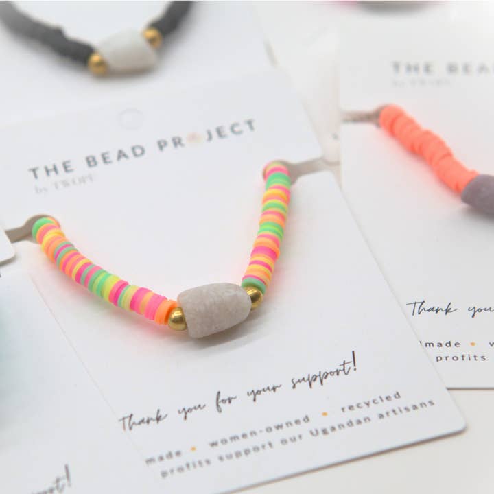 The Bead Project by TWOPU - Wholesale Beaded Bracelet - Vibe Bracelet | Heishi Beads & Recycled Glass Beads3