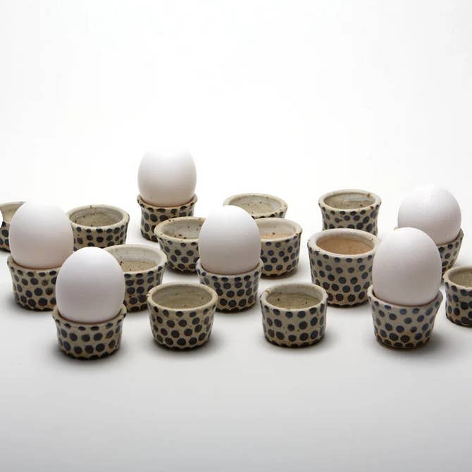 Polli Pots - Wholesale Egg cup/holder - Little egg cups Black White, Unique egg cups3