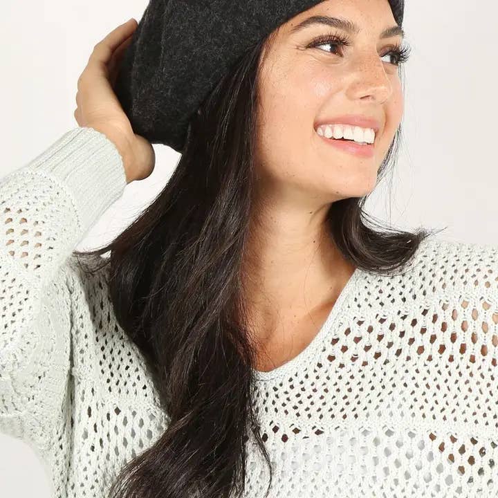 Fashion City - Wholesale Beret - Women's - Women's Plain Color Wool Blend Beret Hats