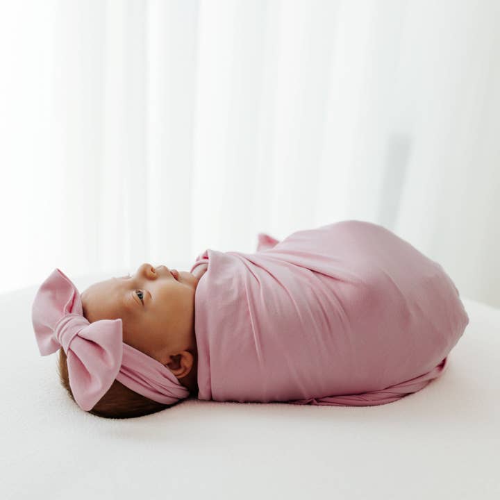 Bamboo Swaddle in Petal Glow – Blush & Buttery Soft for wholesale by Brightcuties