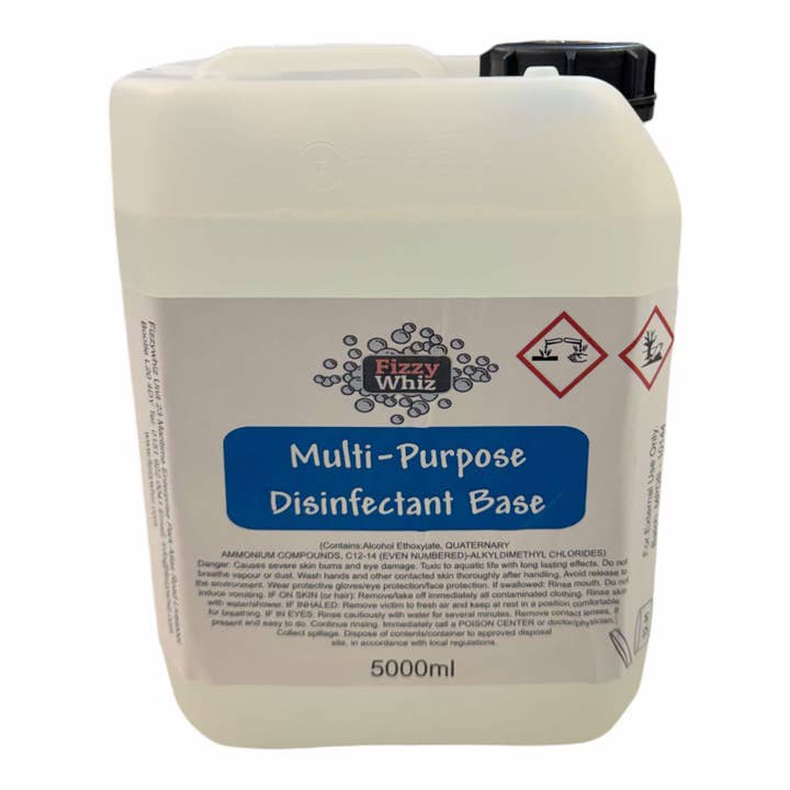 Fizzy Whiz - Wholesale All-Purpose Cleaning Spray - Multi-Purpose Disinfectant Cleaner Concentrated Base 5000ml