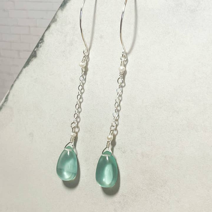 Rage Gems & Jewelry - Wholesale Dangle Earrings - Aqua Dew Drop Earrings9
