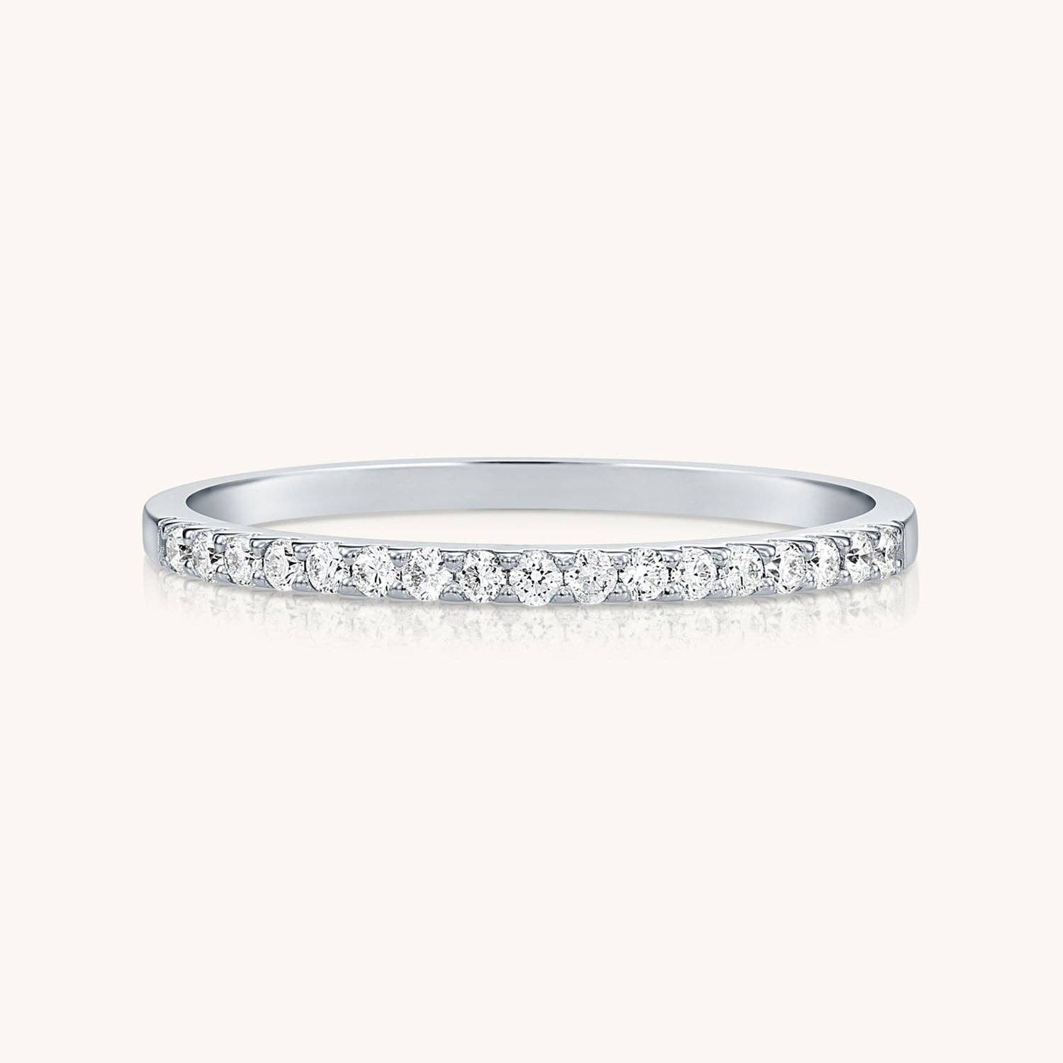 All Diamond Source - Wholesale Wedding Band/Ring - 14K Solid Gold and Diamond Wedding Band Ring - Single Row2