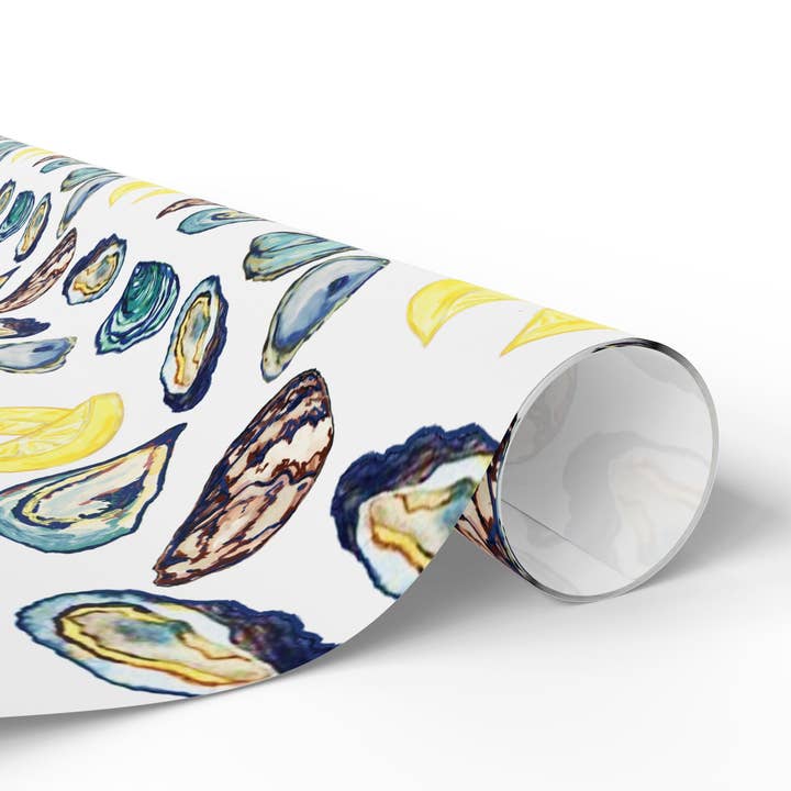 Oyster-Inspired Wrapping Paper | Eco-Friendly Gift Wrap for wholesale by Blue Cava