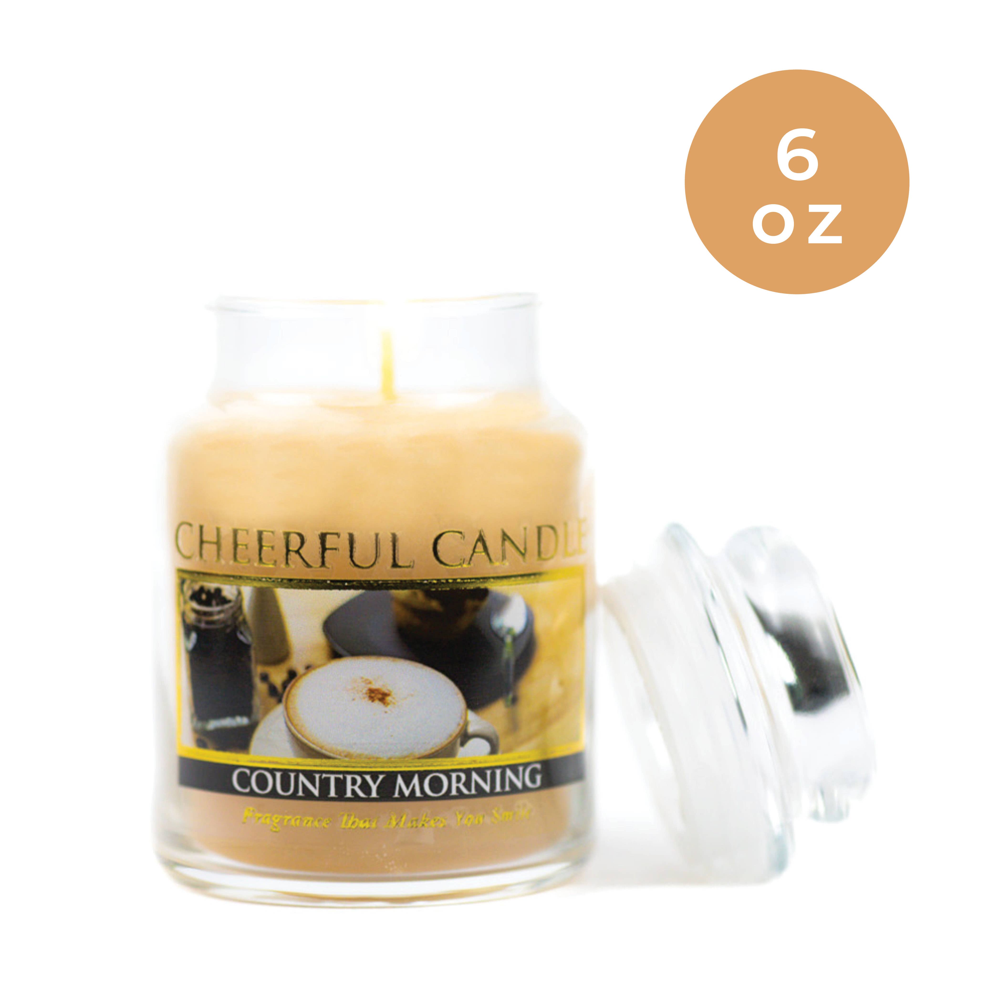 A Cheerful Giver – wholesale Jar/filled candle – Cheerful Candle (6oz.) – Country Morning1