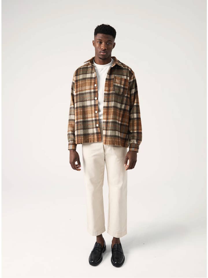 Rode To No Wear - Wholesale Shirt Jacket/Shacket - Men’s - The Flannel Jacket / Brown1