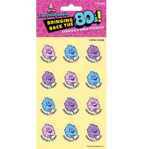 EverythingSmells, LLC - Wholesale Sticker - Cotton Candy EverythingSmells Scratch & Sniff Stickers