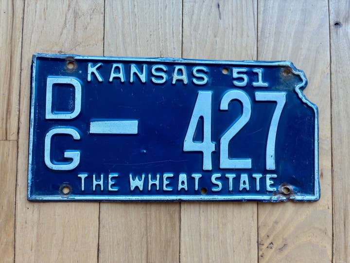 Matrícula de Kansas de 1951 para venta al por mayor de RusticPlates
