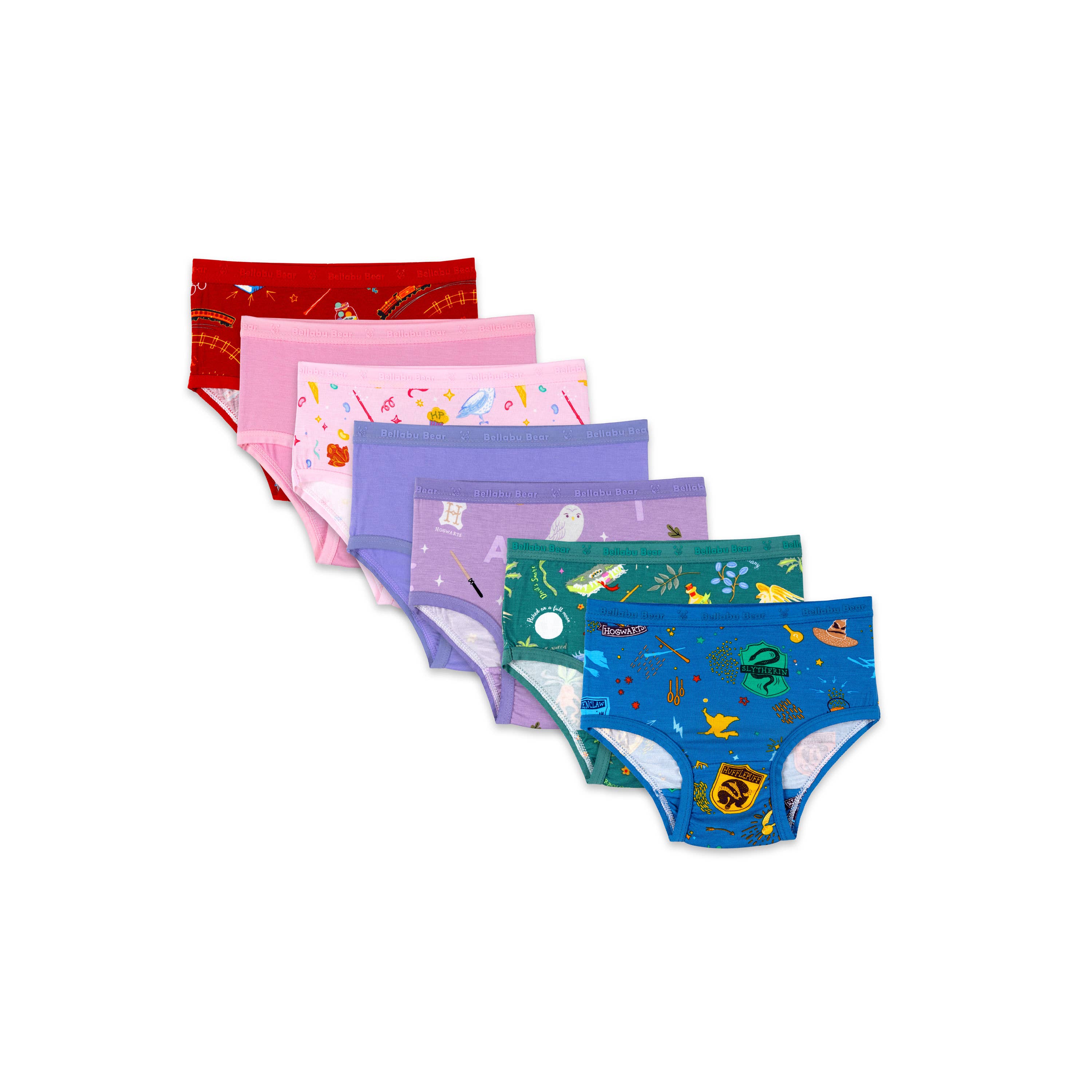 Bellabu Bear - Wholesale Underwear - Kids - Harry Potter House Pride Bamboo Girls' Underwear 7-Pack0