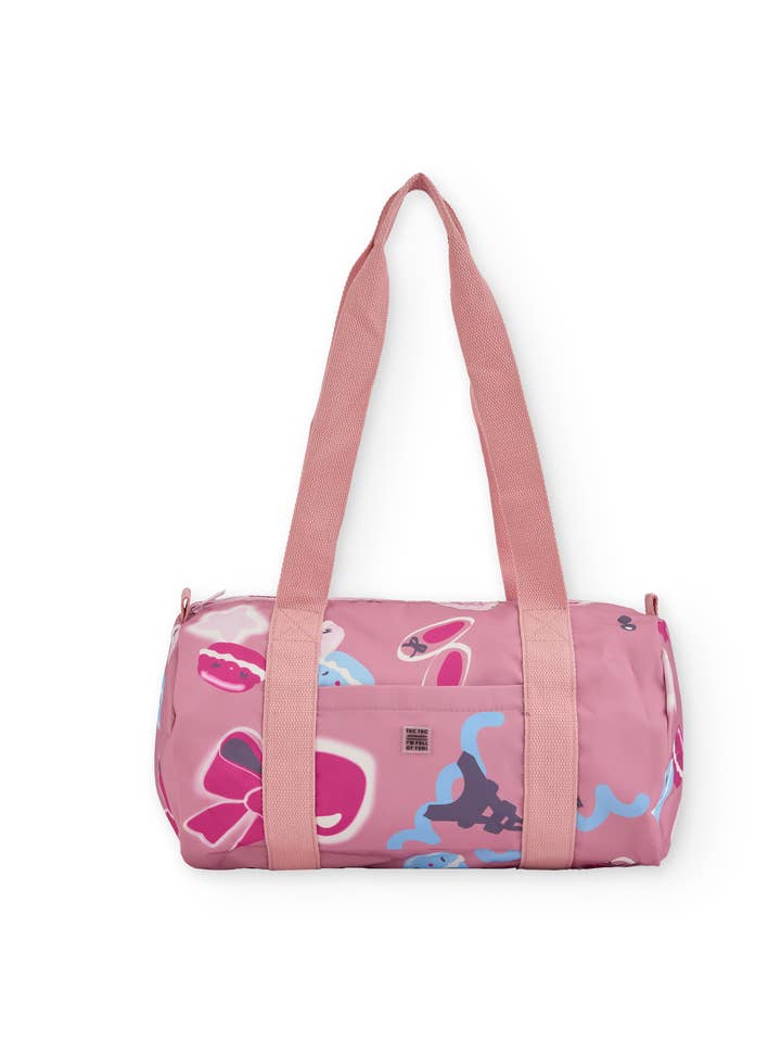 Sporttas voor meisjes in roze met macarons en ballerina's voor wholesale door tuc tuc