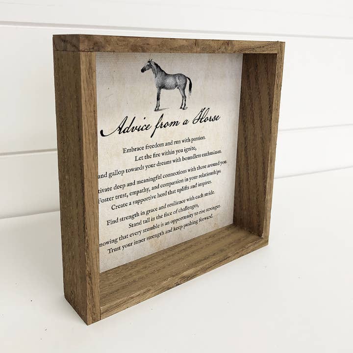 Hangout Home - Wholesale Sign - Advice From a Horse - Horse Wall Art - Farmhouse Wall Art1