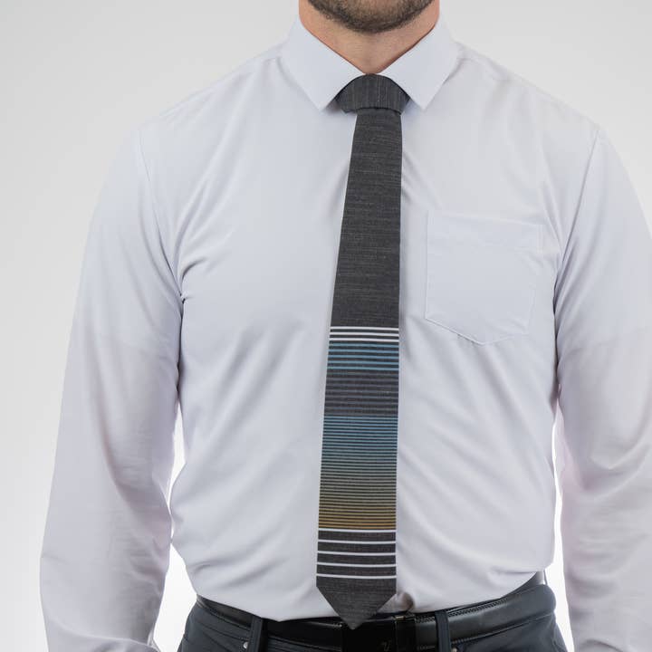 Bombora Ties - Wholesale Necktie - Men's - Sunset Stripes (green)3