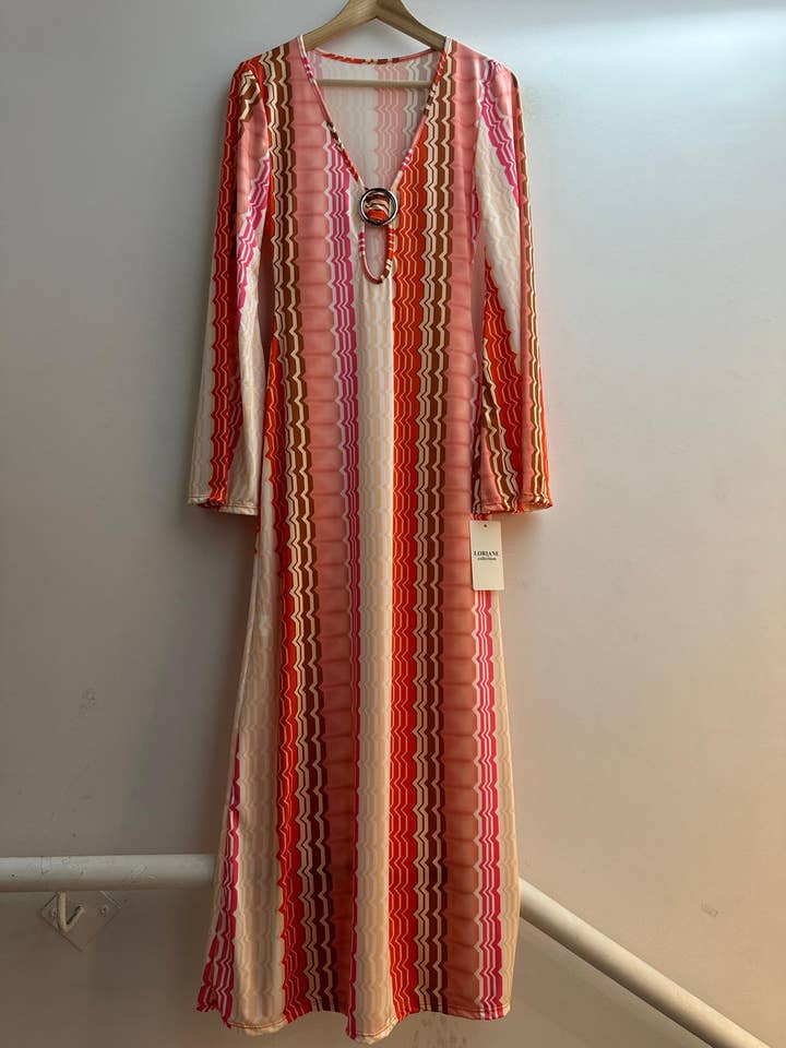 LORIANE - Wholesale Dress - Women's - 6758 Printed long dress